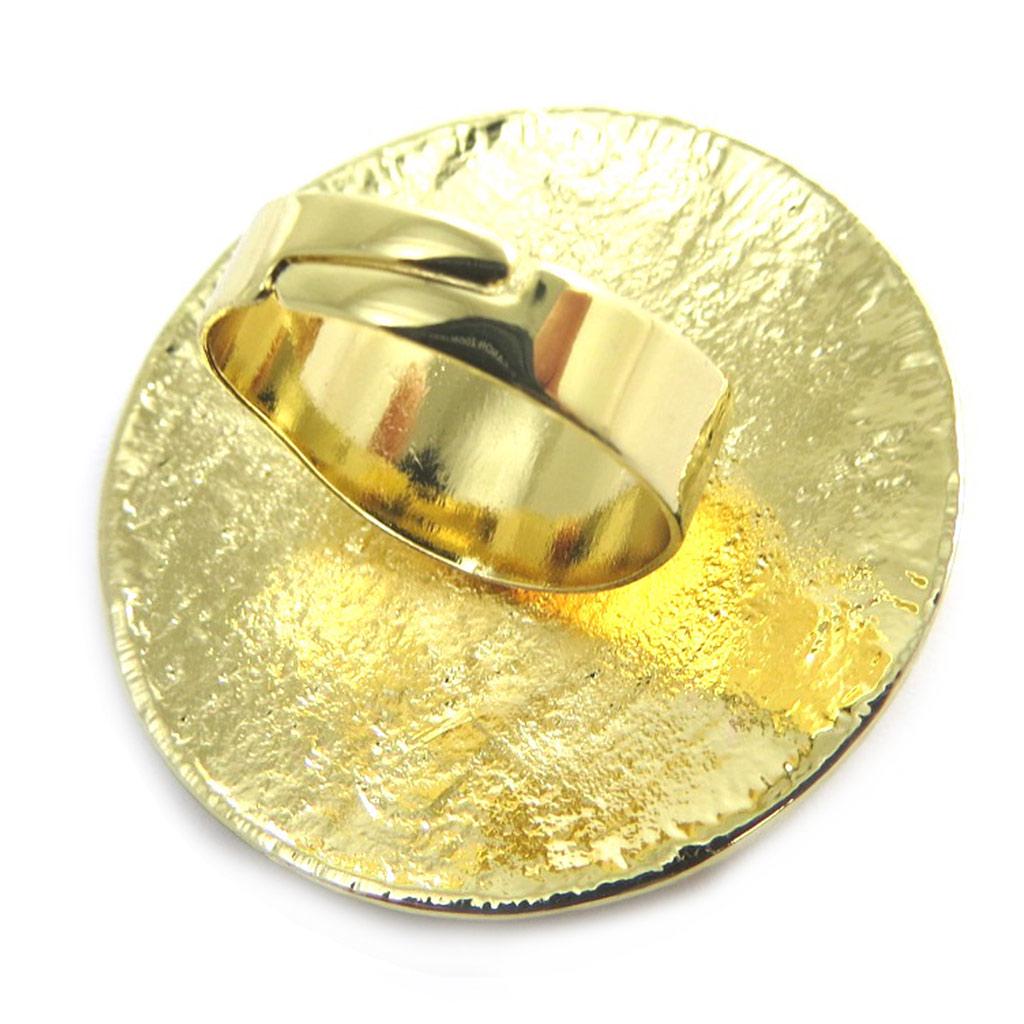 Les Trésors De Lily [N3072] – Goldener Designerring „Cleopatra“.