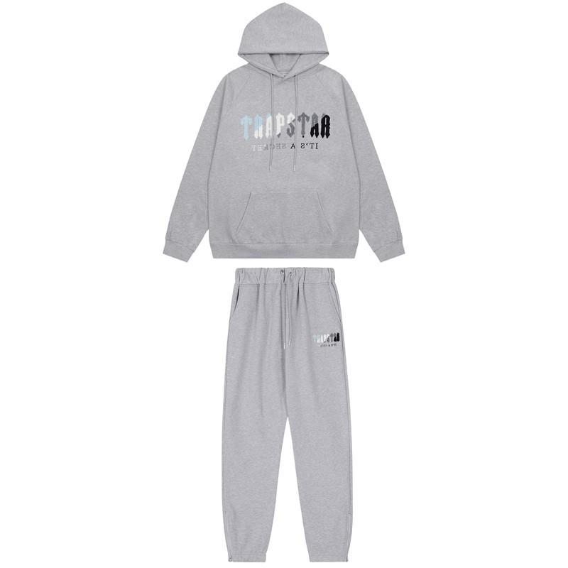 Ensemble Décontracté Hoodie Rouge/Noir Tête de Tigre Brodé Homme & Couple Trapstar Européen & Américain avec Pantalon Long