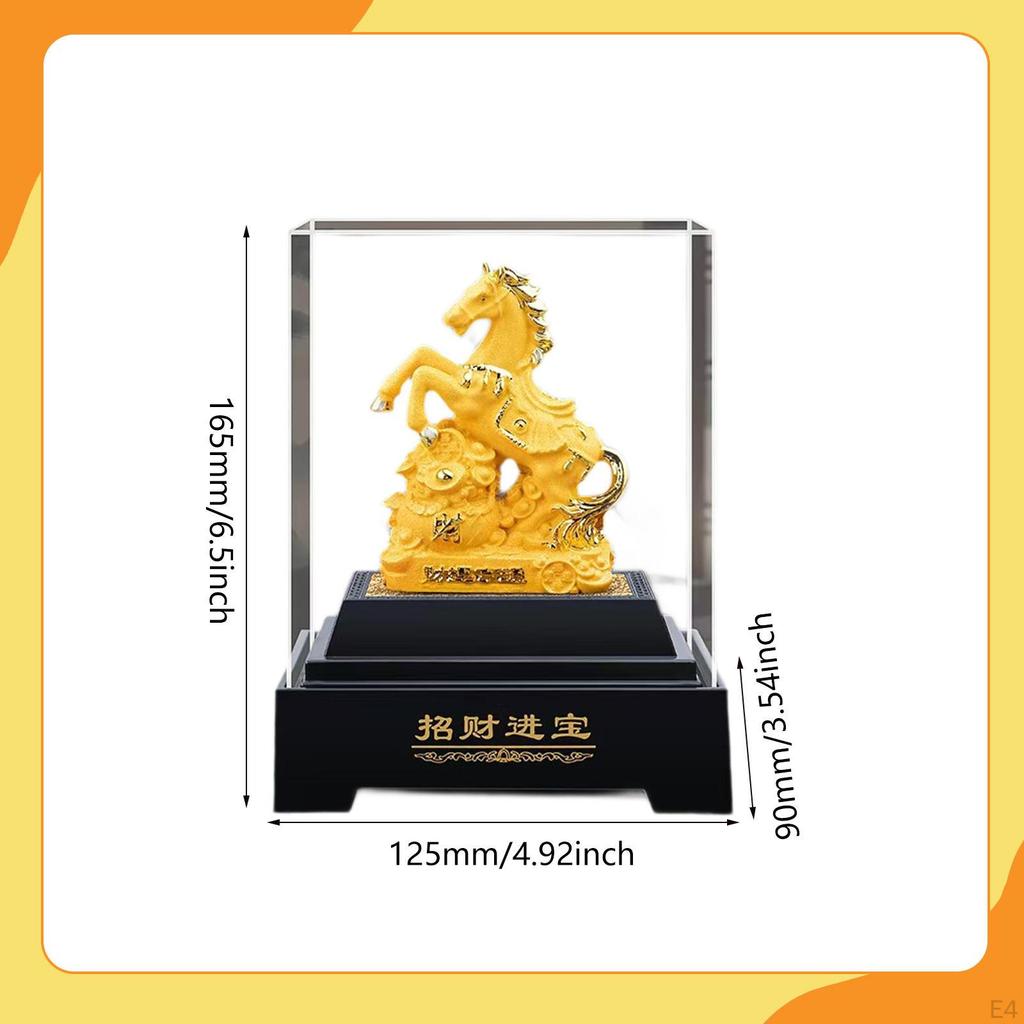 Feng Shui Horse Year Ornament Handmade Blessing Souvenir Statue for Office Restaurant