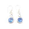 Genuine Tanzanite Gemstone 925 Sterling Silver Jewelry Designer Earrings 1.67" CE-14-2