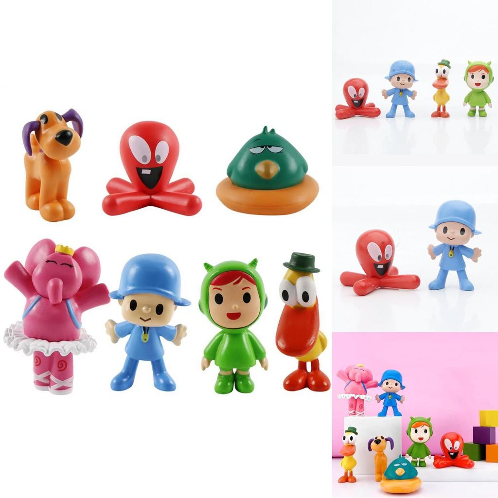 Entzückendes Pocoyo Zinkia Plüschfiguren-Set Enthält Bunte Elefanten- und Entenspielzeuge