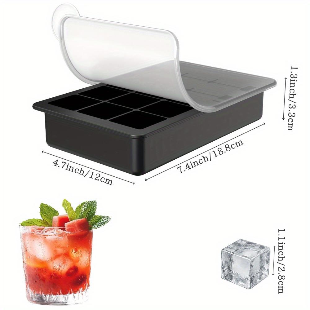 

15-Cavity Silicone Ice Cube Tray with Lid - Reusable Square Ice Mold, Easy-Release Freezer Tray for Fruit-Infused Ice Cubes