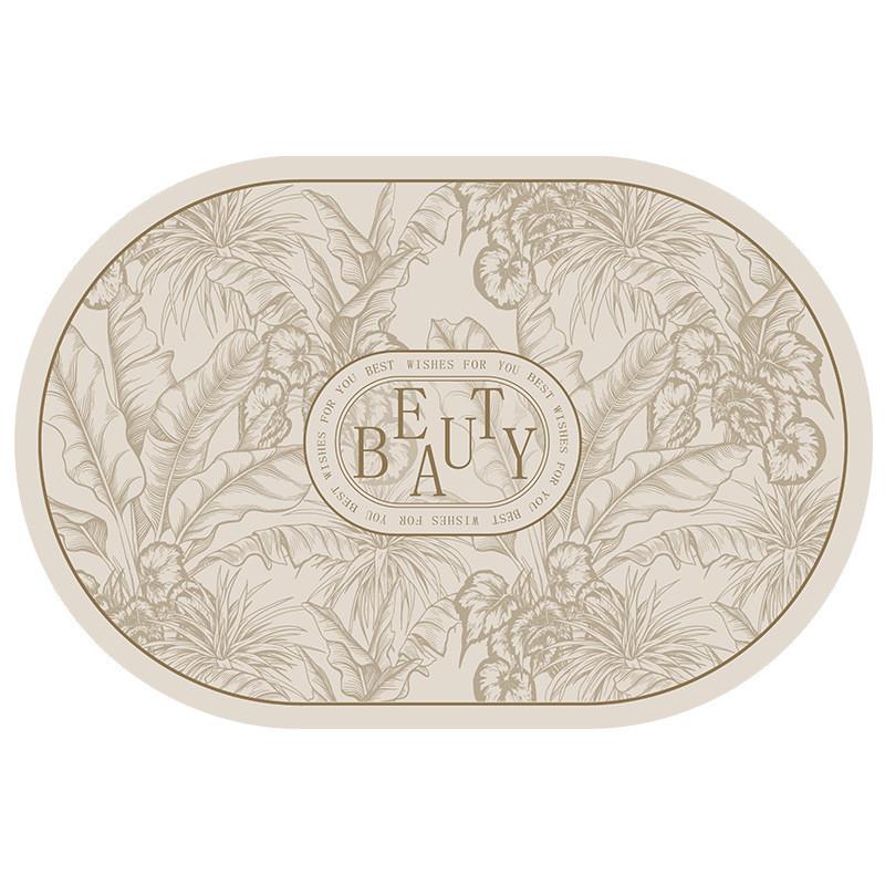Vintage Cream Style Diatomaceous Bath Mat With Absorbent Quickdry Technology For Bathroom And Shower Area