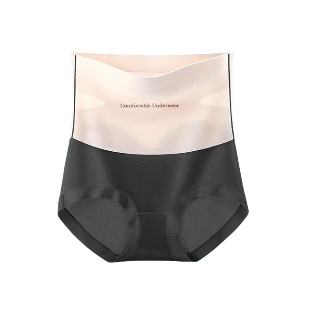 

Корректирующее белье для живота, трусики с высокой талией, утягивающее белье, дышащие бесшовные трусики, женские XL чёрный