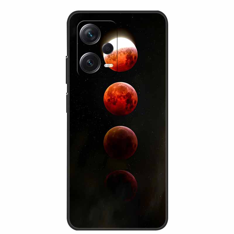 Weiche Hülle für Xiaomi Redmi Note 12 Pro 5G Case Schwarz TPU Silikon Hüllen für Redmi Note 12 Turbo 5G / Note12 Pro Plus Pro+ Wolf