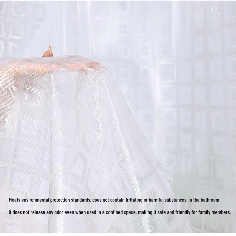 EVA Eco-Friendly Splash-Proof Shower Curtain, Thickened Style for Bathroom