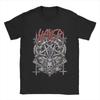 Camiseta de Banda de Metal Slayer Trash Metal Vintage Anos 1980 Masculina Gola O Algodão Manga Curta Camisetas Tamanhos Grandes Tops
