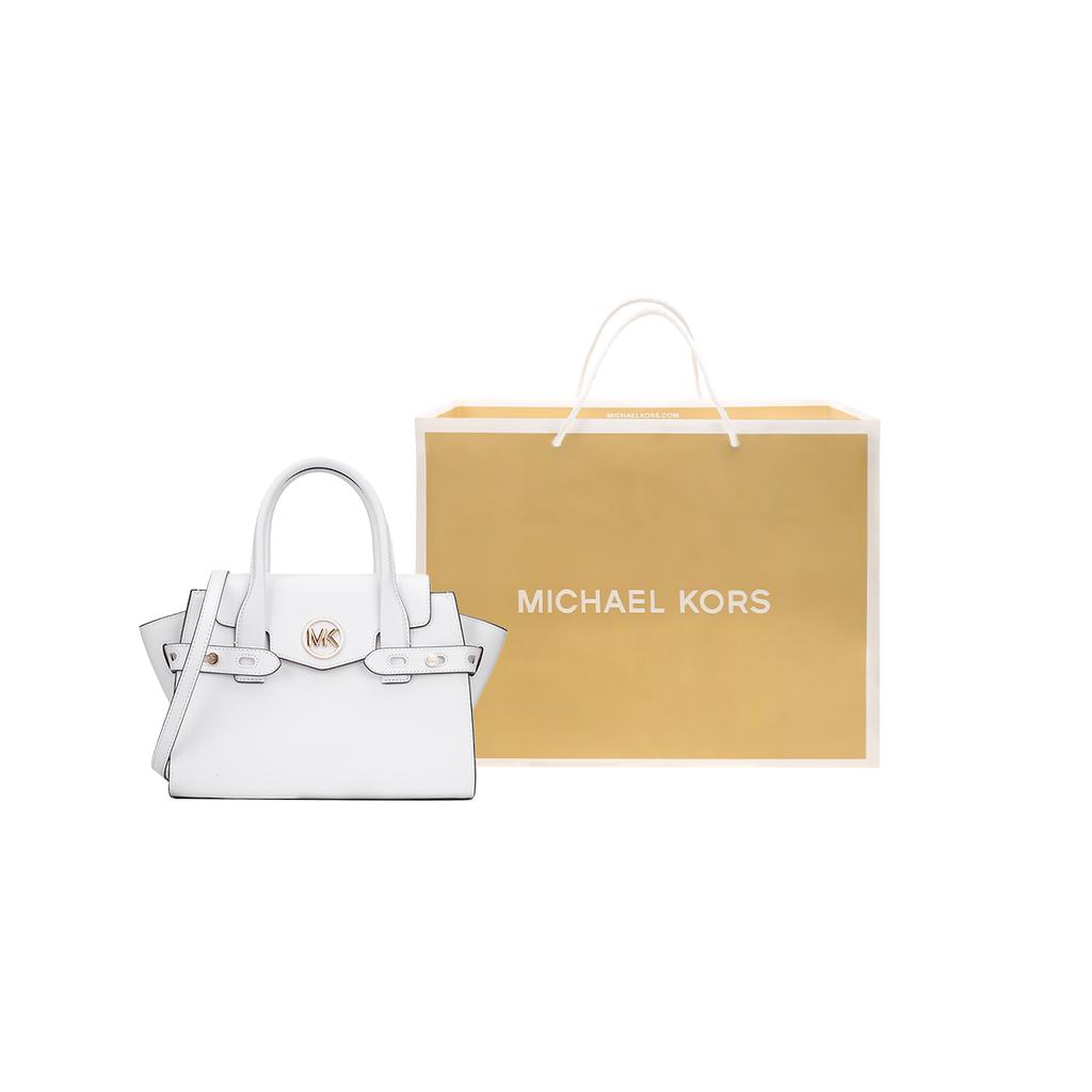 New MICHAEL KORS Carmen Polyester Handbag, Crossbody Bag, Shoulder Bag Medium Women's Milk White 35S2GNMS8L-OPTIC-WHITE