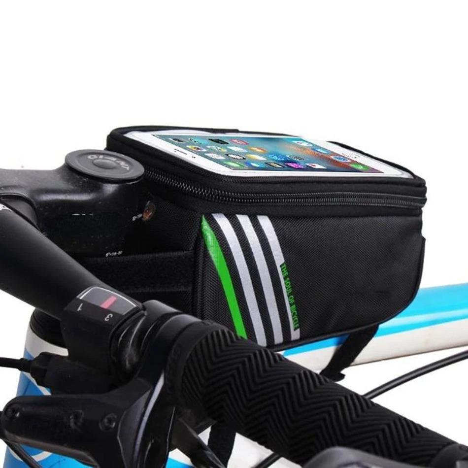 1 Pcs RTS Durable Outdoor Road Bicycle Waterproof Mobile Phone Bag Touch Screen Front Bag for Mountain Bike & Cycling