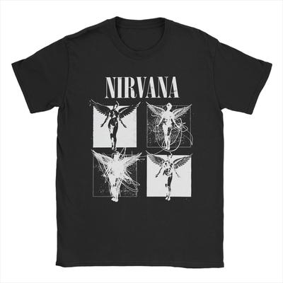 Casual T Shirt Summer Nirvana Rock Band Fashion T Shirts Kurt Cobain Pure Cotton Tee Shirt for Men Y2K Short Sleeve Top Tees