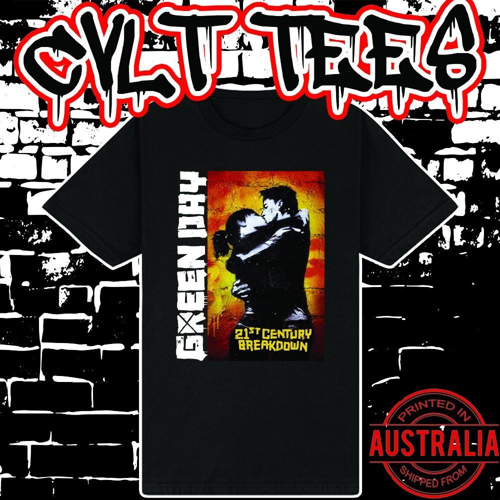 Green Day 21st Century Breakdown Band Tee ~ Premium Black Gildan Cotton Unisex T-Shirt XXXL