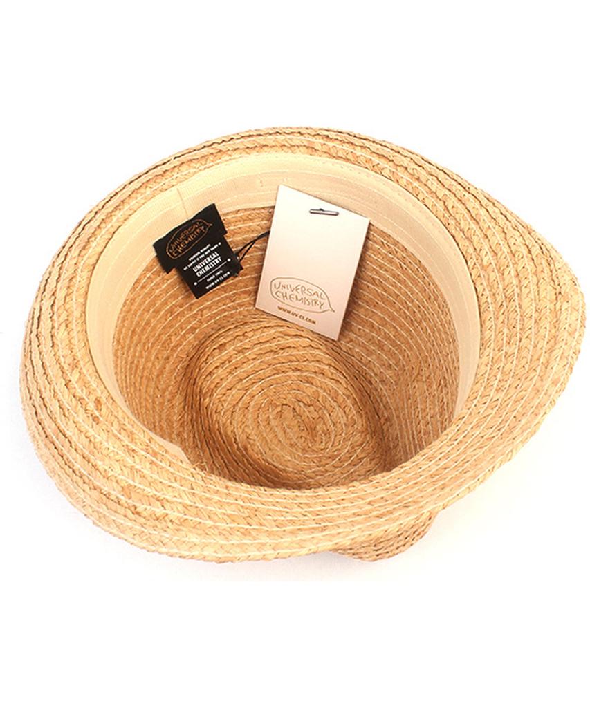 Yunibeosyeolkemiseuteuli Bu Raffia Line Beige Fedora Summer Hat