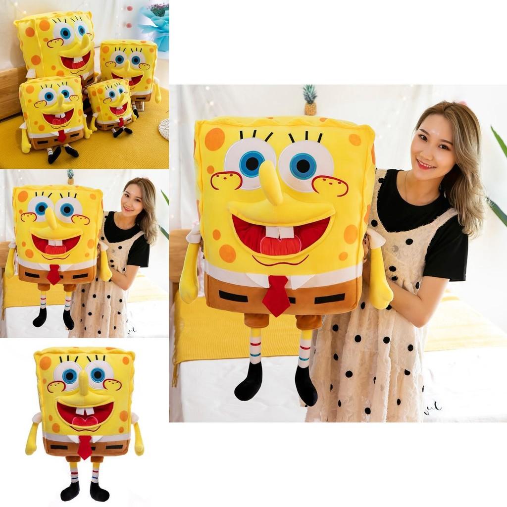 Rozkošná obří 3D plyšová panenka Spongeboba s měkkou výplní z peří a bavlny, ideální pro děti