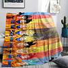 Dragon Ball Character Print Flannel Blanket High Quality Comfortable for All Seasons Home Decor Warmth and Comfort Perfect for Christmas Gifts