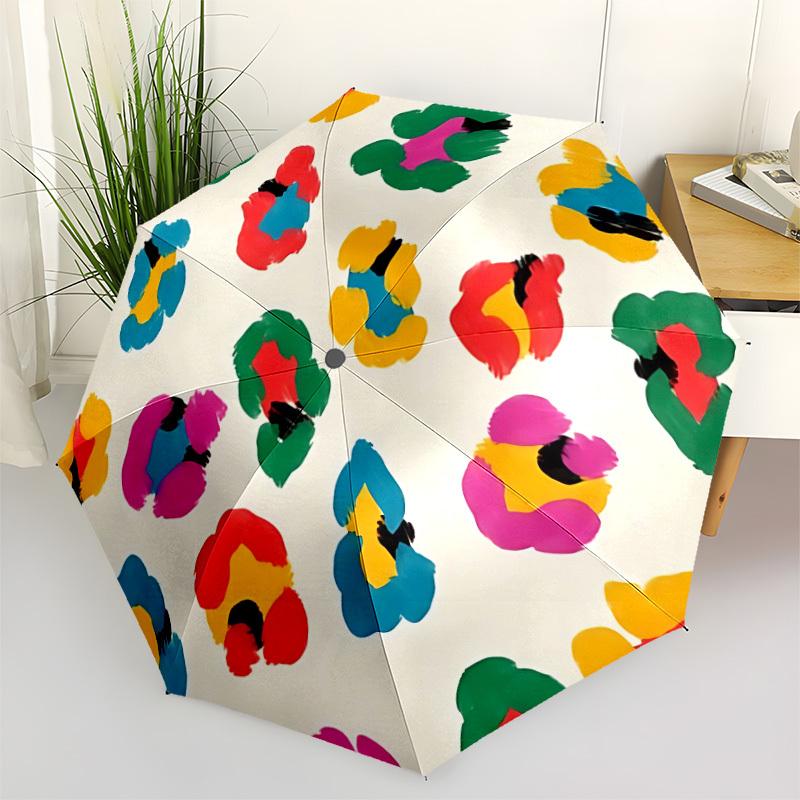 

1pc Colorful Spots Automatic Opening/Closing Umbrella with Operation & Windproof Canopy yy260311030