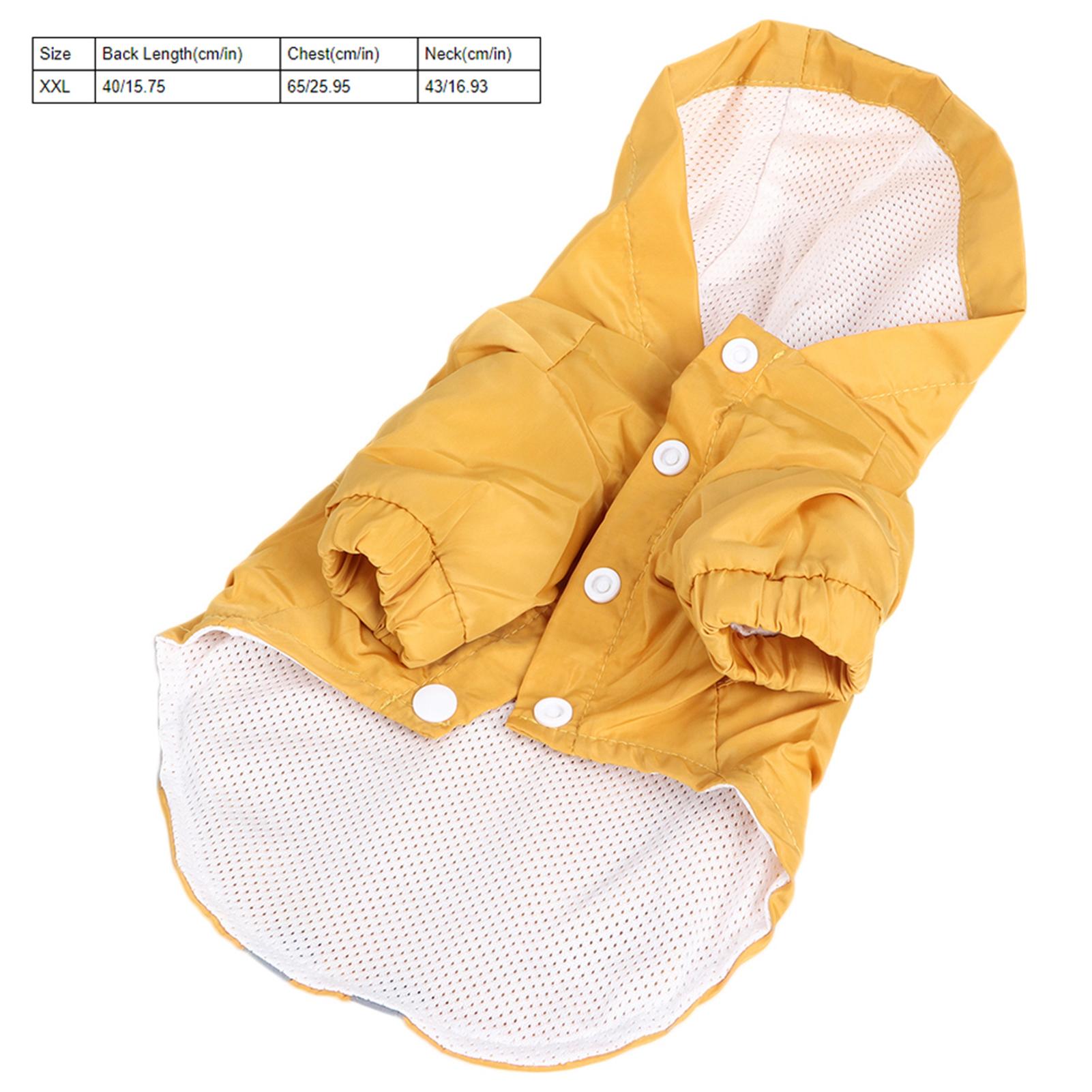 

Polyester Waterproof Reflective Printing Letter Double Layer Folding Pet Dog Raincoat with Storage Bag жёлтый