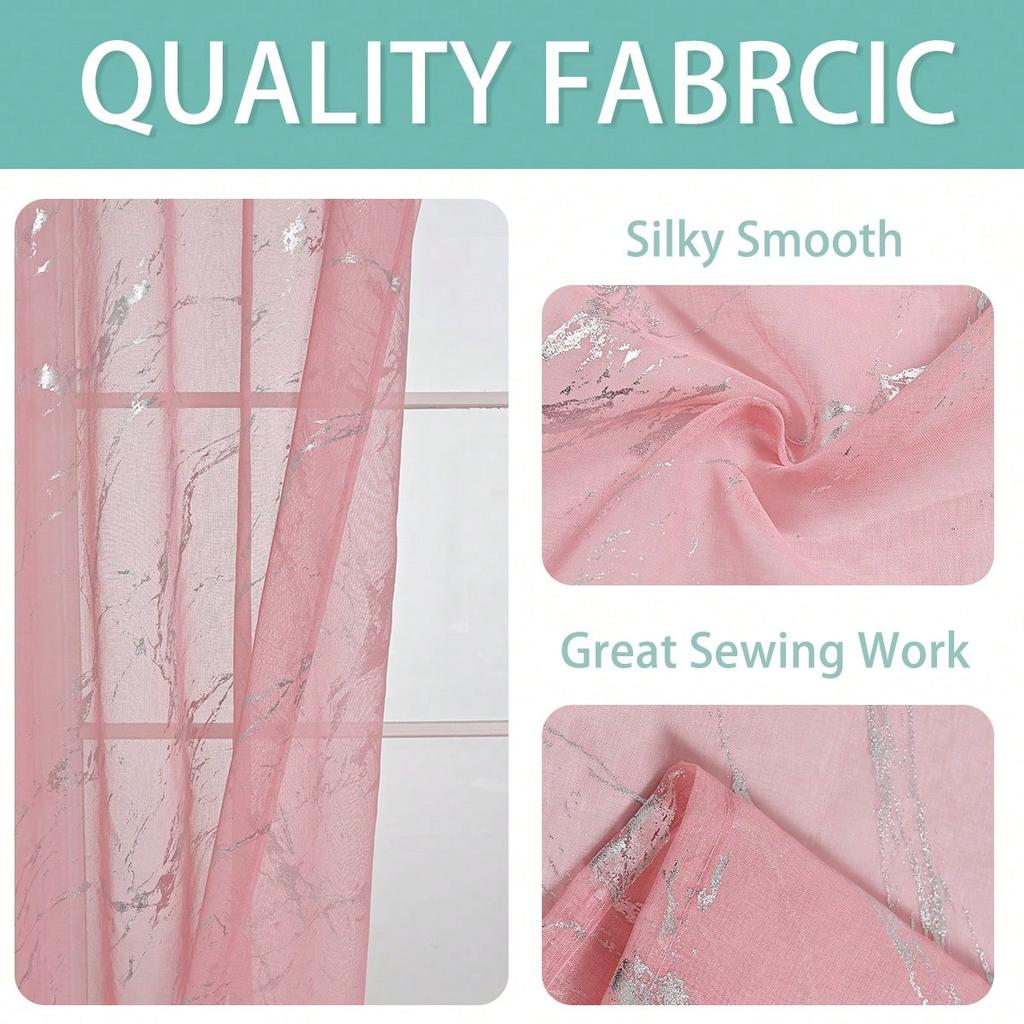 1 st Elegant Halvskuggande Marmormönster Fönsterskärmar för Sovrum och Vardagsrum