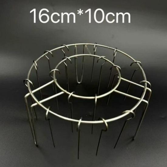 Portable Stainless Steel Air Fryer Skewer Rack - Thickened, Round Grill for Oven & Barbecue