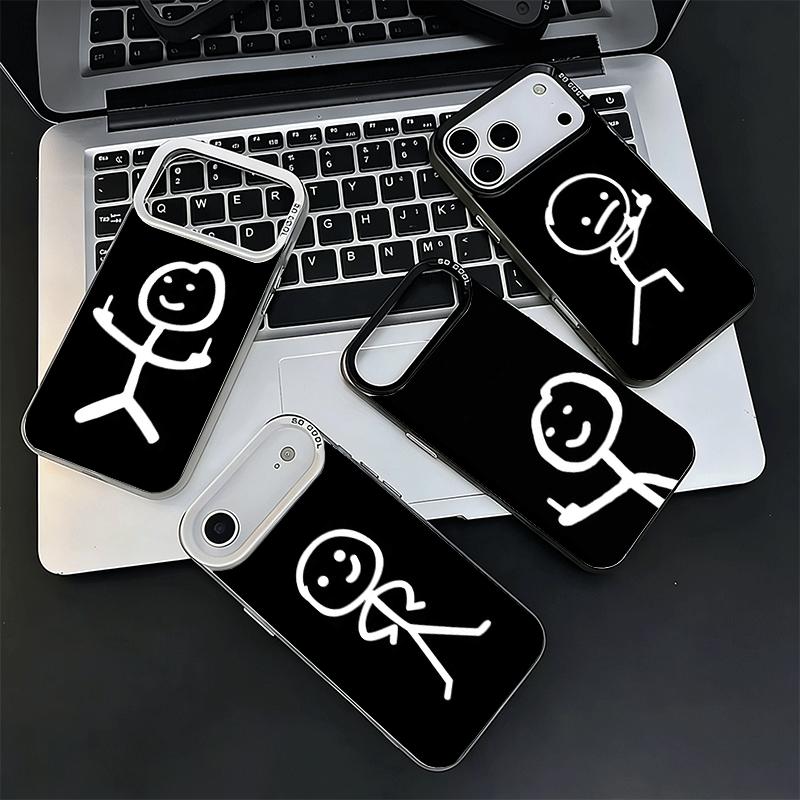 Funny Stickman Matchman Shockproof Phone Case for iPhone 17 Air 16 16E 15 Pro Max 14 Plus 13 Mini 12 Back Cover Anti Fall Fundas