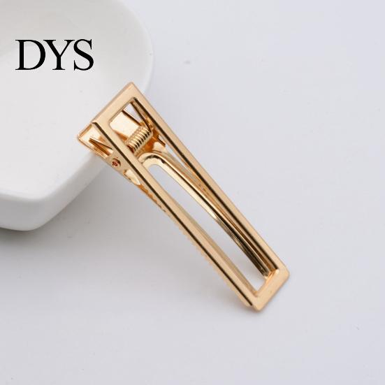 Duck-bill Clips 10Pcs Women Hairpins Non-fading Gloss Geometric Hollow Out Anti-slip Hair Clamps Non-falling Metal Openwork for Daily Wear
