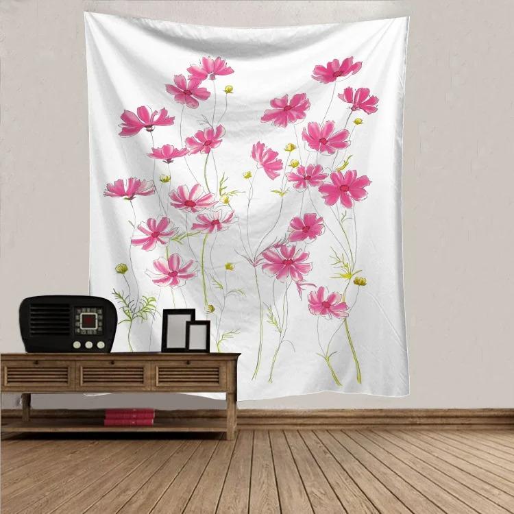 Simple Floral Pattern Tapestry Bedroom Living Room Tapestry Home Wall Decoration Tapestry