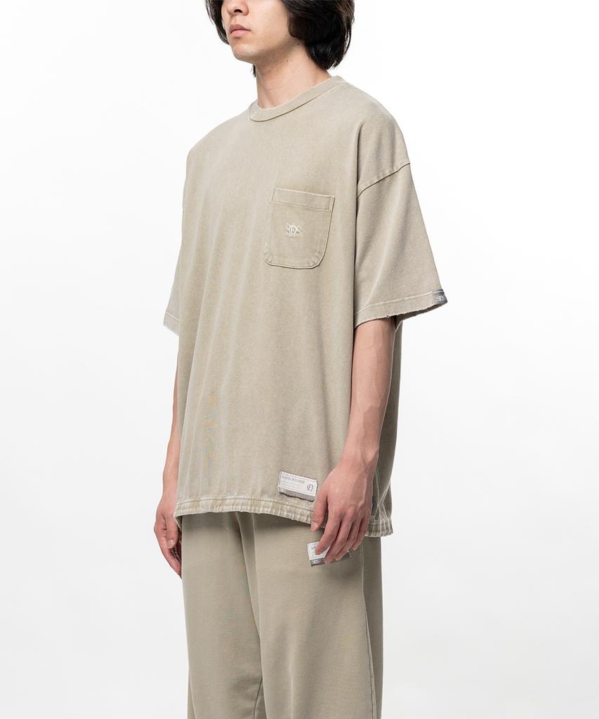 SOUND OF SUNRISE Jersey Wash Pocket T-Shirt Beige