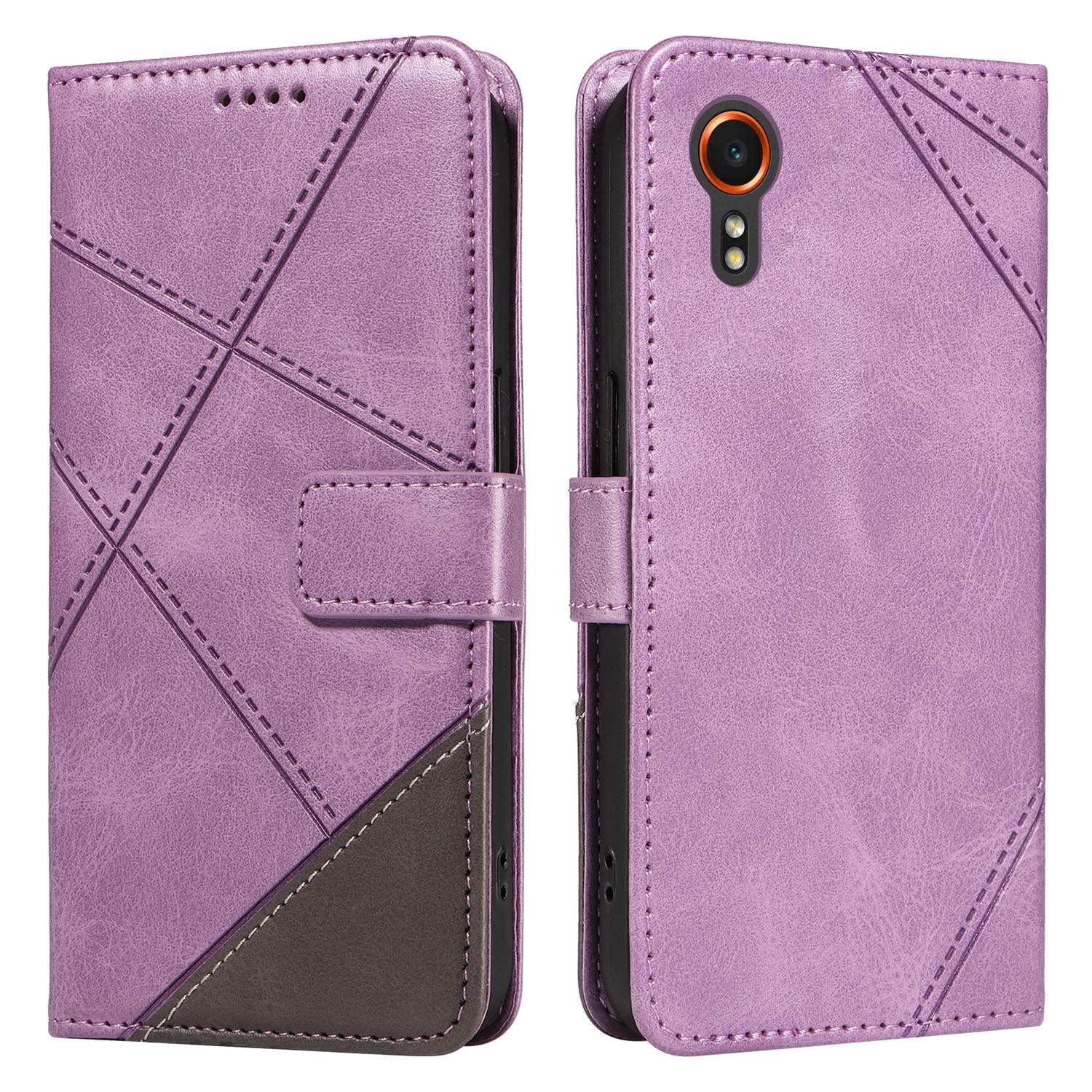 

Для Samsung Galaxy Xcover7 Чехол Противоударный Геометрическая Линия Кожаный Чехол для Телефона Держатель для Карт E