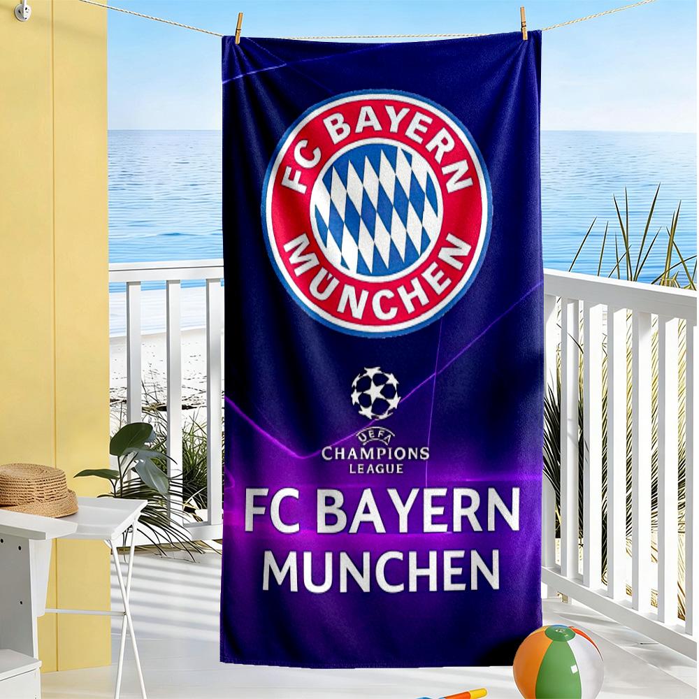 Fc Bayern Beach Towel Quick-Dry Soft Microfiber Comfortable Lightweight Perfect for Traveling Yoga Camping and Swimming