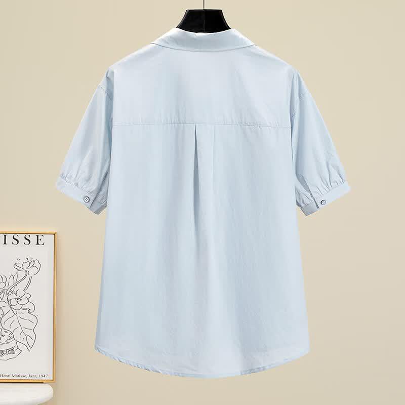 Women's 2026 Summer Casual Loose Fit Lapel Shirt