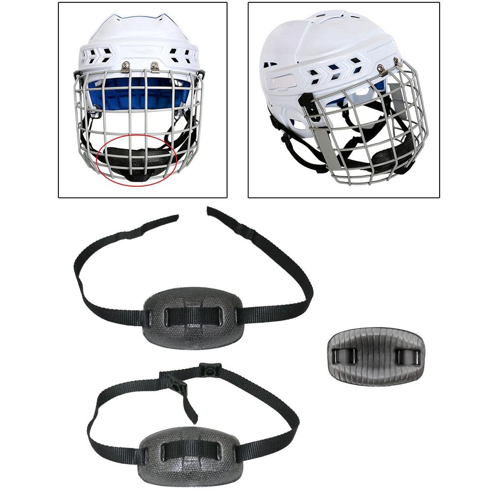 Hockey Helmet Chins Pad Football Chin Cover Portable Easy to Install Face Guard Chin Padding for Traveling Riding Skating