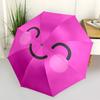 1pc Happy Pink Face Automatic Open/Close Umbrella - Compact Travel Umbrella, Gift for Birthday, Holiday Yy260106052