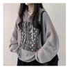 The Pink Oversized Lettering Waffle Hoodie  4 Colors 