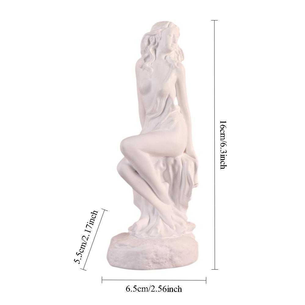 Sexy Maiden Figurine Resin Figure Sculpture Greek Goddess Venus Statue European Home Living Room Desktop Bookshelf Decoration