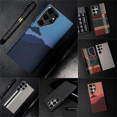 Business Retro vzor karbonových vláken Pro pouzdro MagSafe Pro Samsung Galaxy S26 Ultra S25 S24 S23 Bezdrátové nabíjení Zvýšená ochrana čočky Nárazuvzdorný kryt