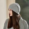 Hat Women's Autumn and Winter New Wool Hat Warm Winter Knitted Hat Women's Fashion Versatile Sequined Stack Hat