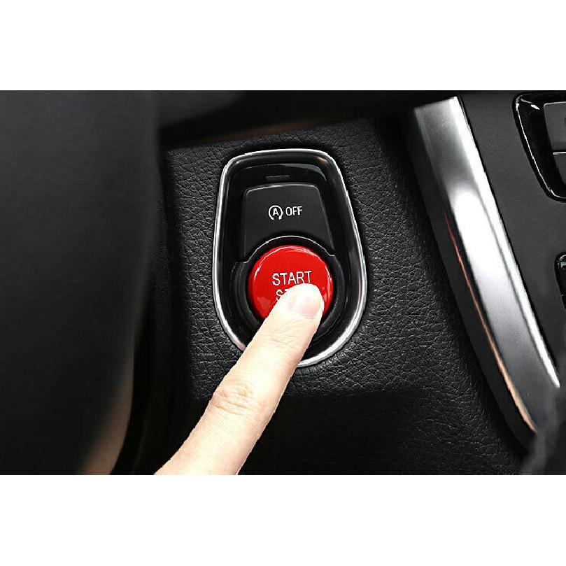 ABS Red Ignition Switch Start Button Frame Trim For BMW 3 4 Series GT 2013-