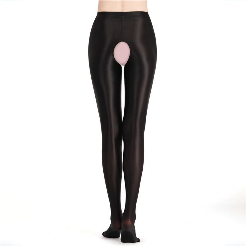 Women's High Waist Control Top Tights Shiny Pantyhose Silky Stockings