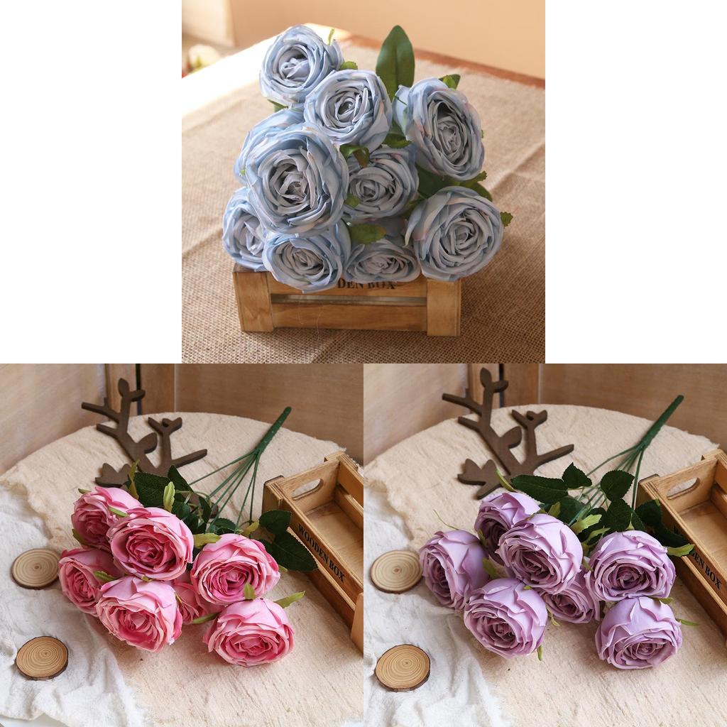 Rose Wall Decor Artificial Flowers For Wedding Home Photography With Silk Material