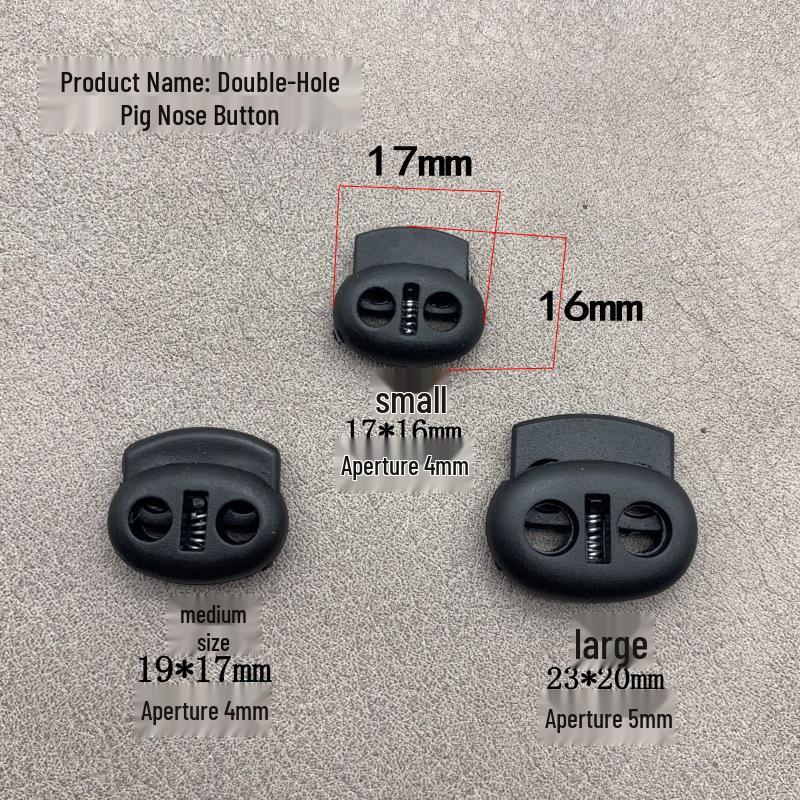 Round Spring Press-Adjustable Double Hole Cord Lock Drawstring Adjuster.