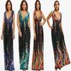 Elegant Women Dress Sleeveless V Neck Evening Party Gown Maxi Long Dress