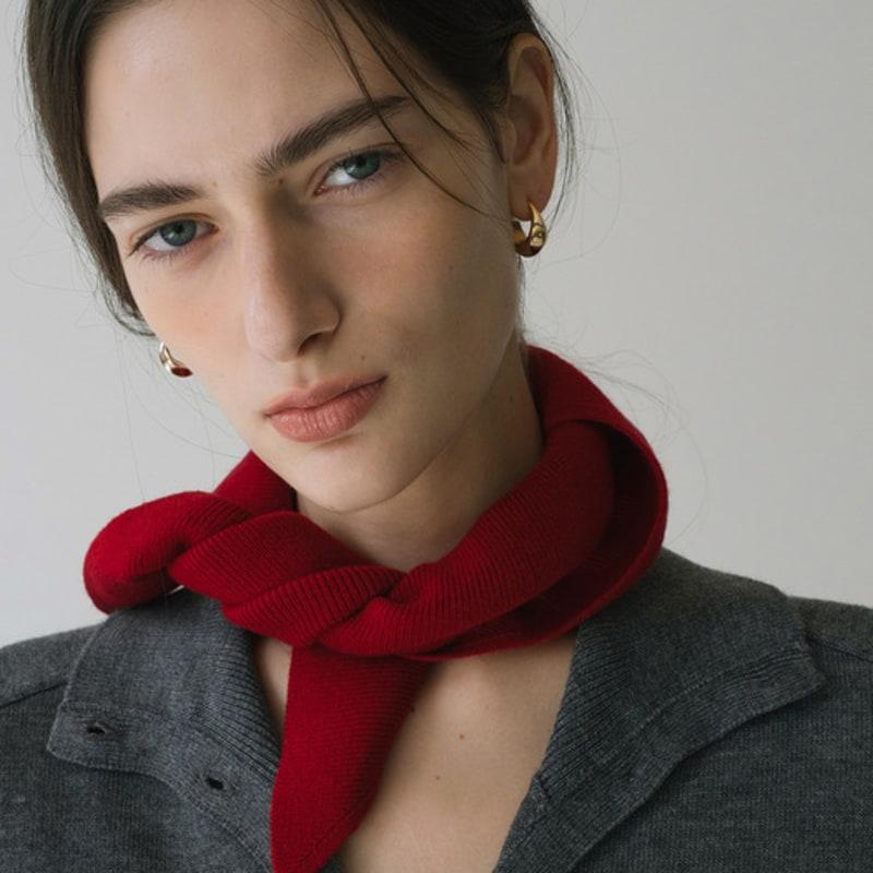 Siyazu SIAC3091 Golji Petite Stickad Halsduk_Röd