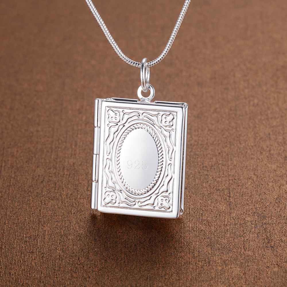 Wholesale 925 Sterling Silver Necklace Pendant Photo Frame For Women Luxury Fashion Wedding Engagement Jewelry Party