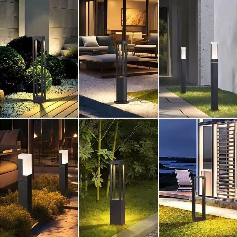 Outdoor Square Waterproof Lawn Pillar Light