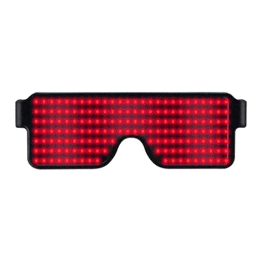 LED Light Up Glasses ABS Material USB Rechargeable Party Performance Glow Eyewear for Concerts Festivals Night Events