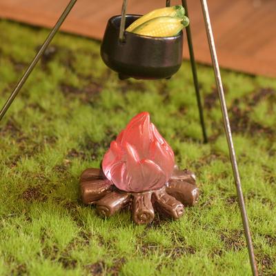 1/12 Scale Dollhouse Campfire Doll Accessories Decoration Micro Landscape Resin Model for