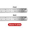 6/8/12inch Dual-Read Ruler Dual-Scale Heavy-Duty Precision Professional Drafting Steel Ruler Office Stationery