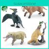 Detailed Pvc Extinct Animal Model Set Including Saber Tooth Tiger And Mammoth