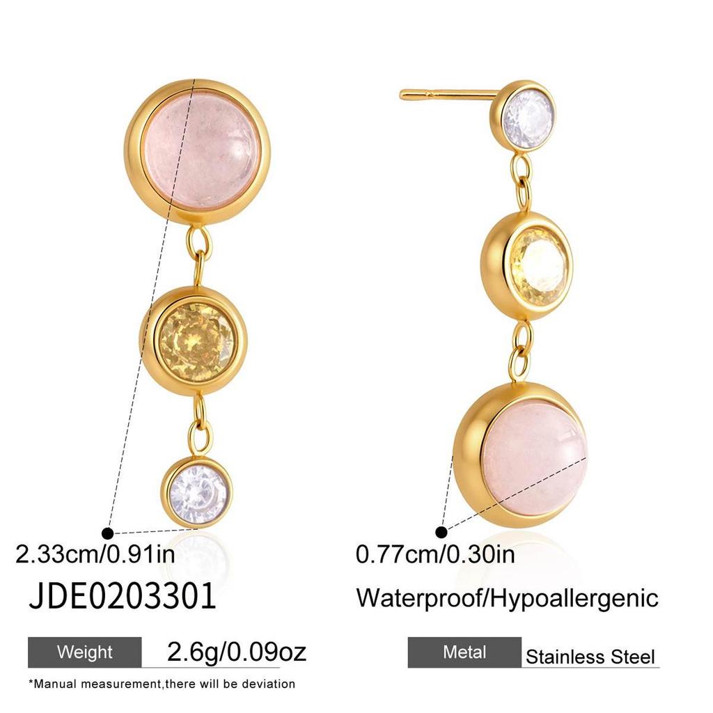 Wanxing 18K Gold Tassel Earrings: European & American Niche Design Stainless Steel Ear Ornaments for Women