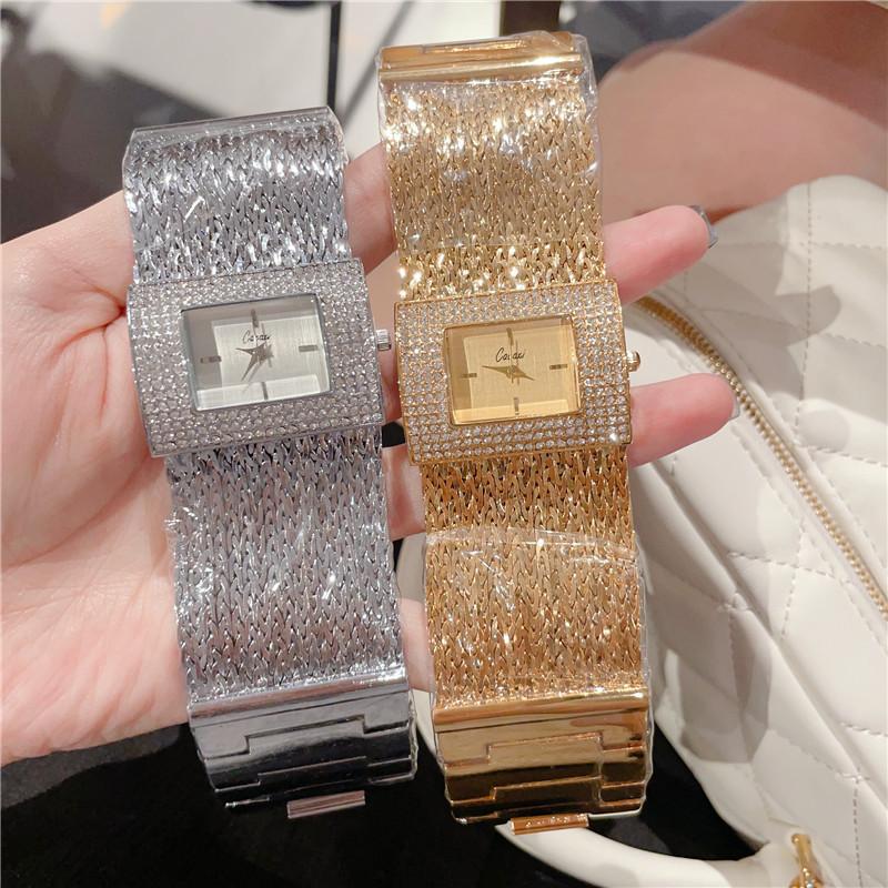 Gold Quartz Damen Armbanduhr Luxus Mode Großes Zifferblatt Wasserdicht Armband Uhr Damen Armbanduhren Reloj Mujer