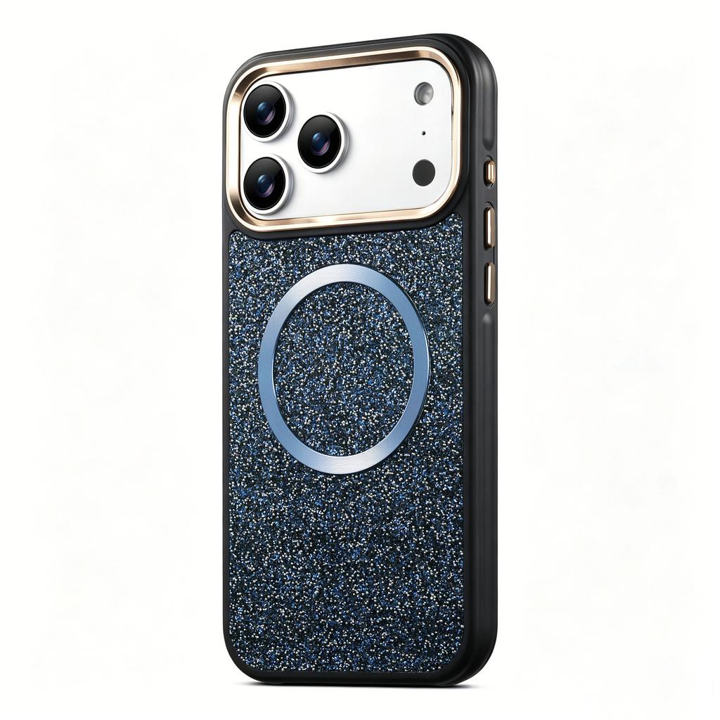 Applicable To iPhone17ProMax Airbag Glitter Magnetic Mobile Phone Case Apple 16Pro Anti-drop 15 Protective Case